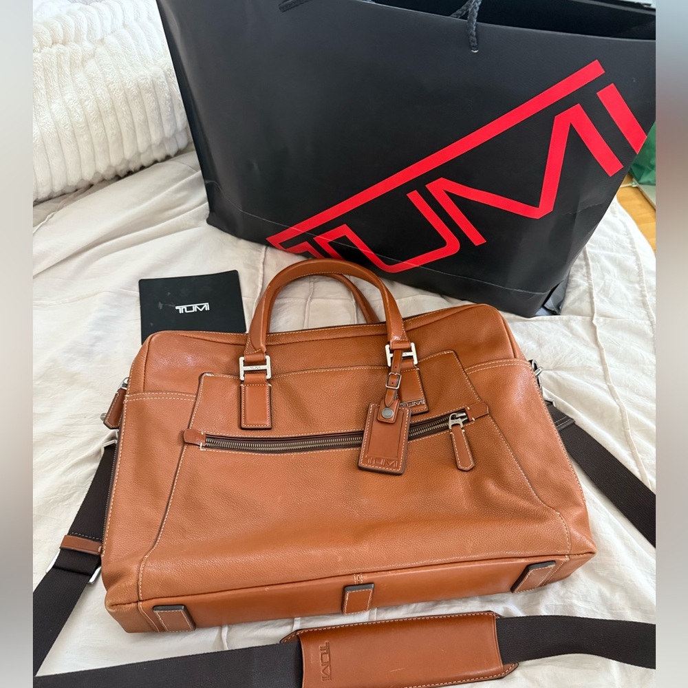 TUMI - BEACON HILL BRANCH SLIM LAPTOP leather BRIEFCASE